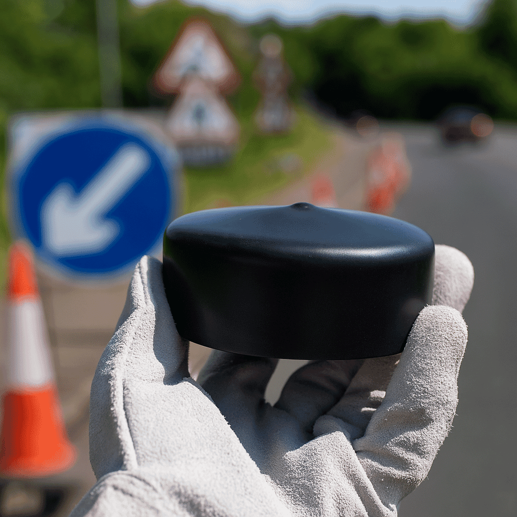 Round PVC Caps for Traffic Infrastructure