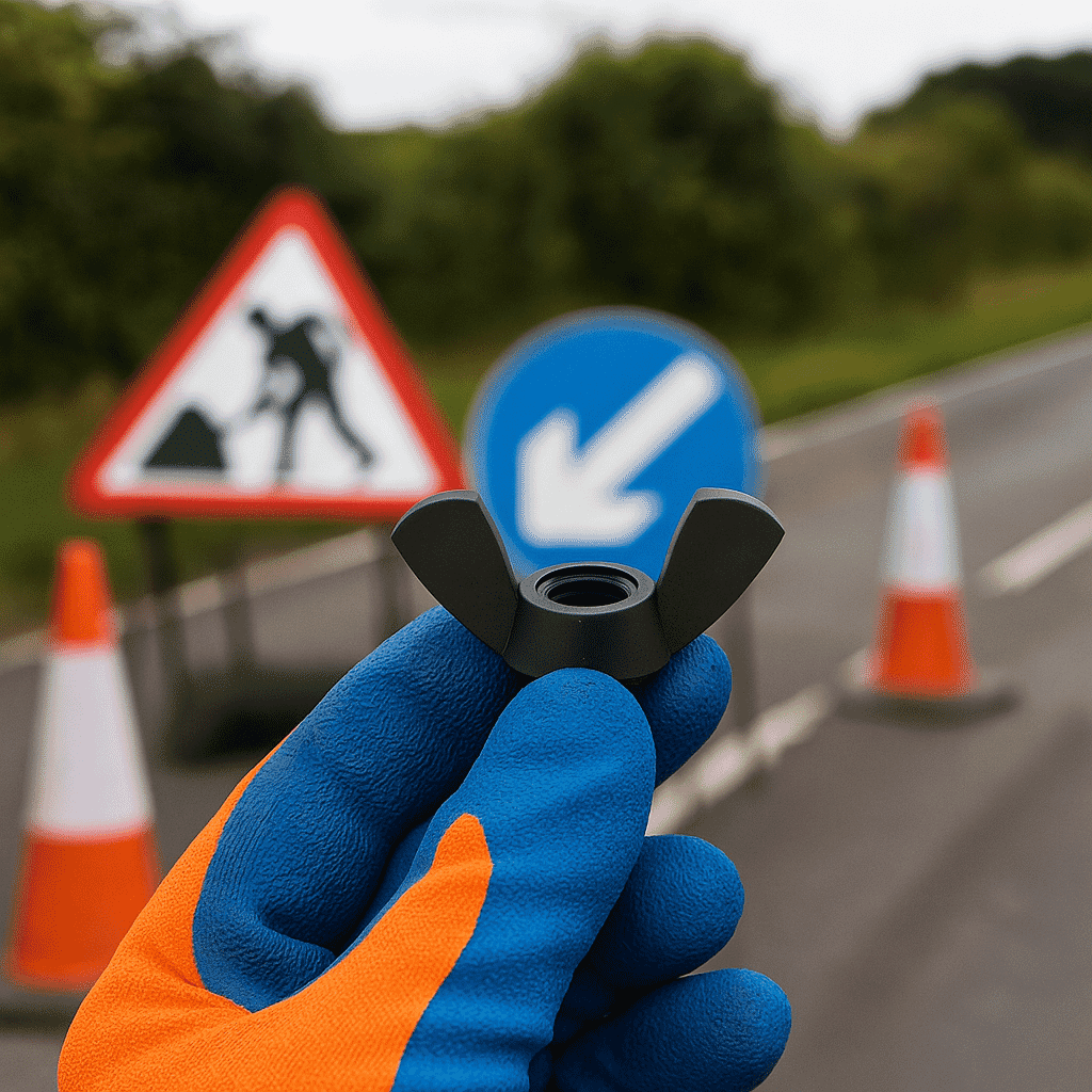 Nylon Locking Wing Nuts for Traffic Signs