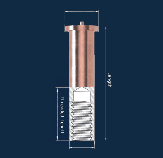 Female Threaded Weld Studs