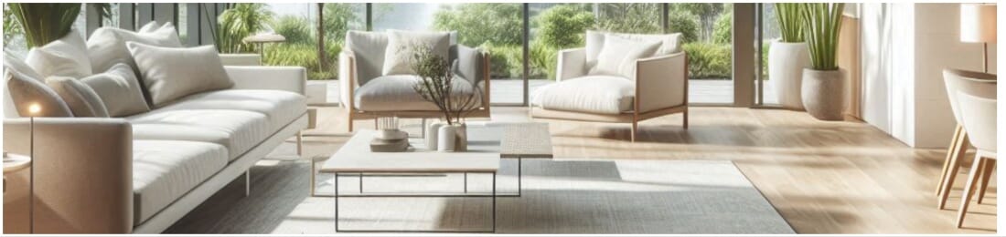 A bright and modern living room space