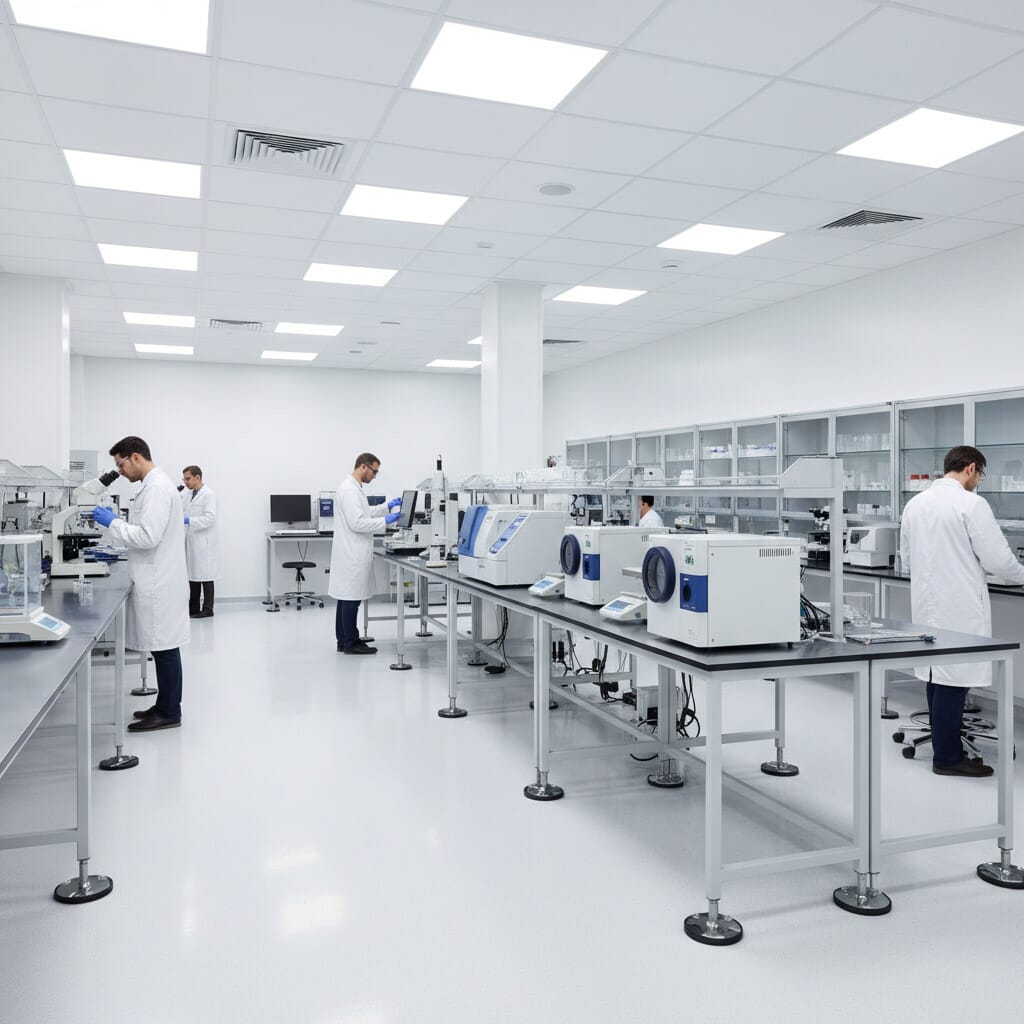 Laboratory equipment levelling feet