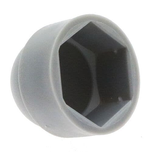 M10 x 15mm x 11mm Cylindrical Nut & Bolt Caps - White LDPE