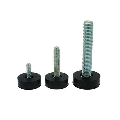 30mm Round Adjustable M8 Screw Leveling Foot + Square Pipe Plugs Inserts  End Cap