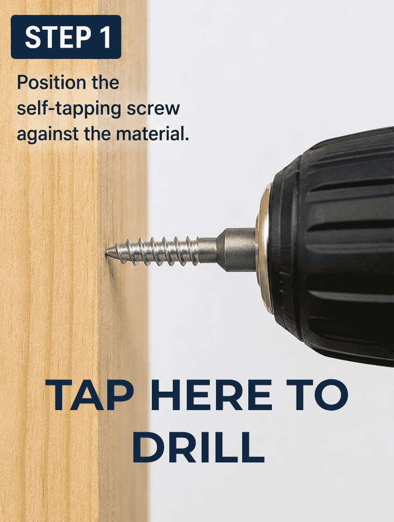 Drill guide for self tapping screws