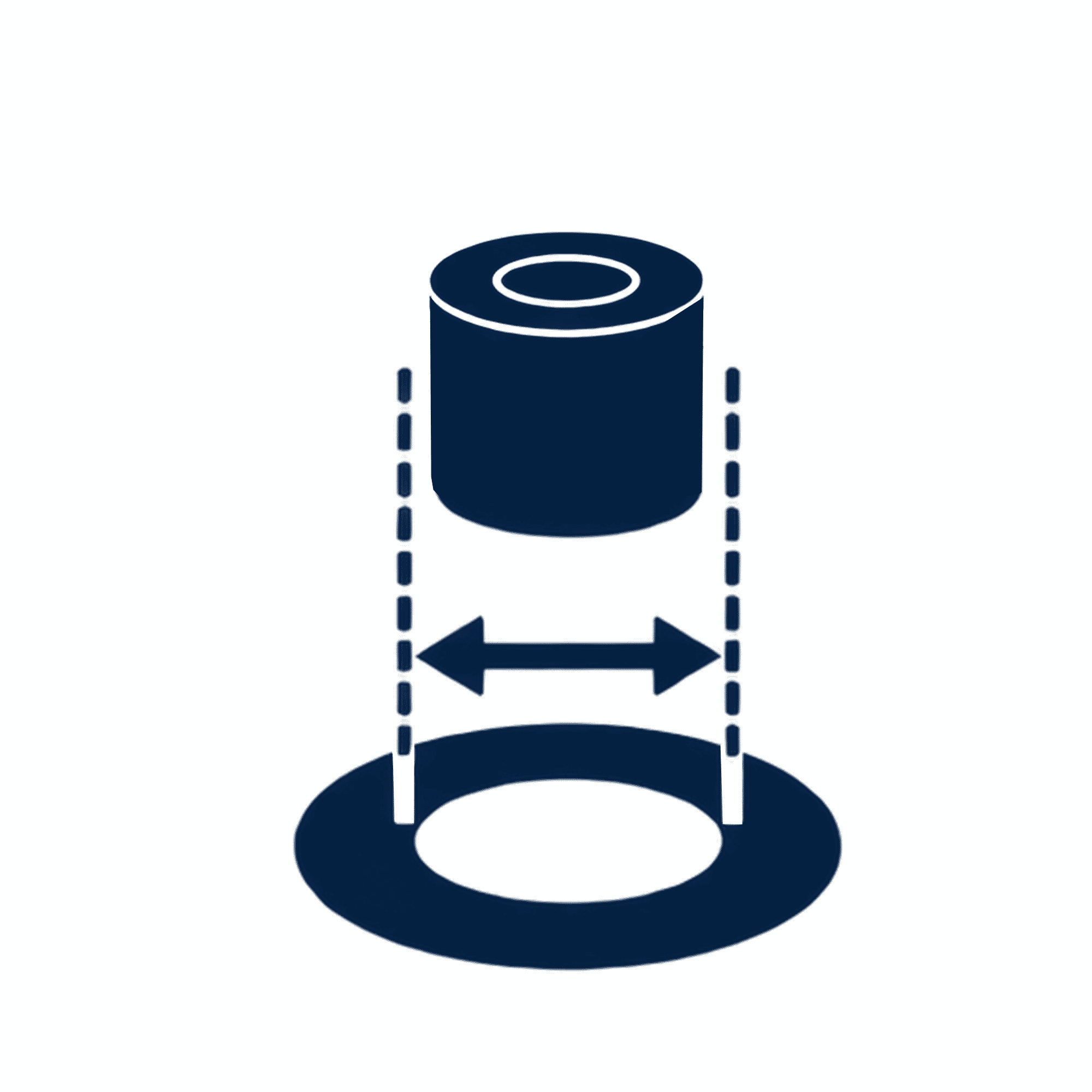 Hole diameter icon