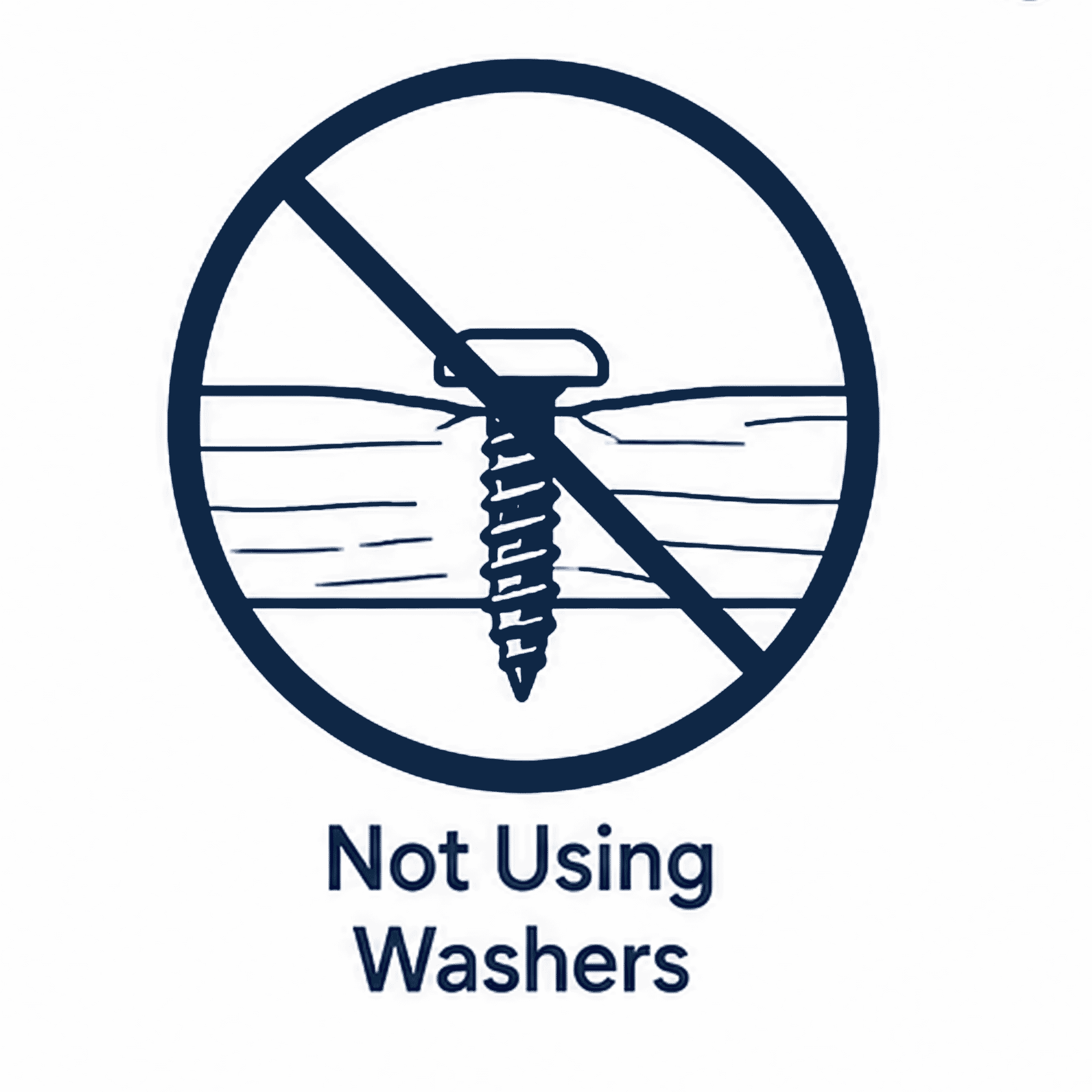 Not using washers