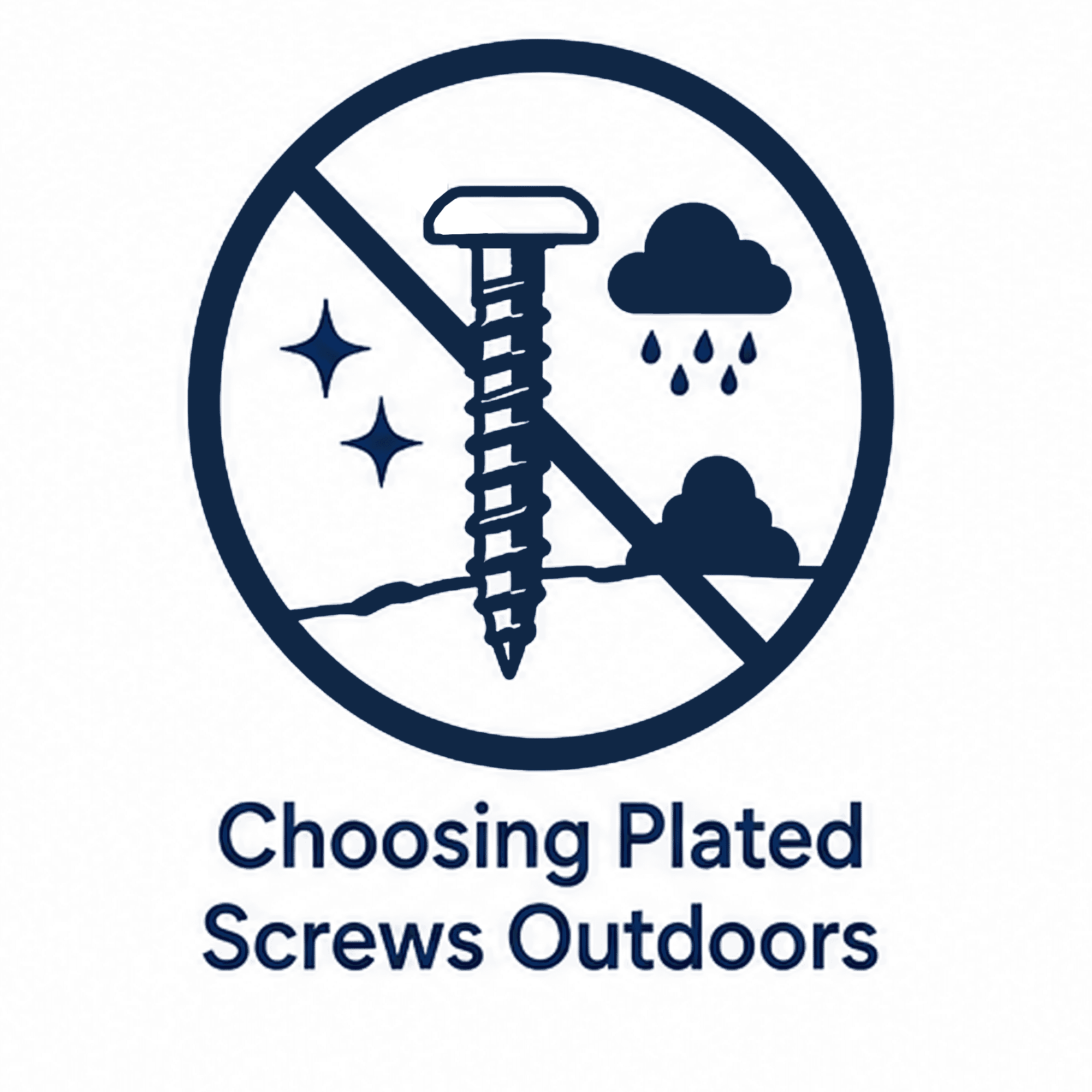 Choosing plated screws outdoors