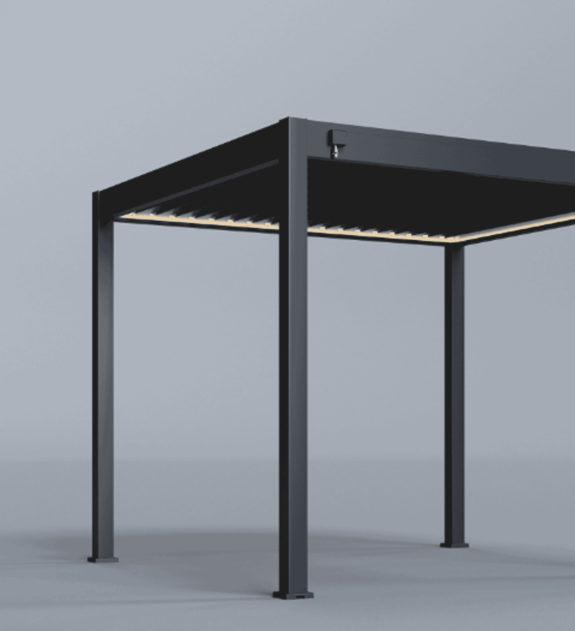 Garden pergola with coach screws