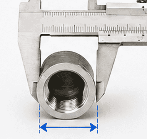 Pipe fittings and connectors measurement