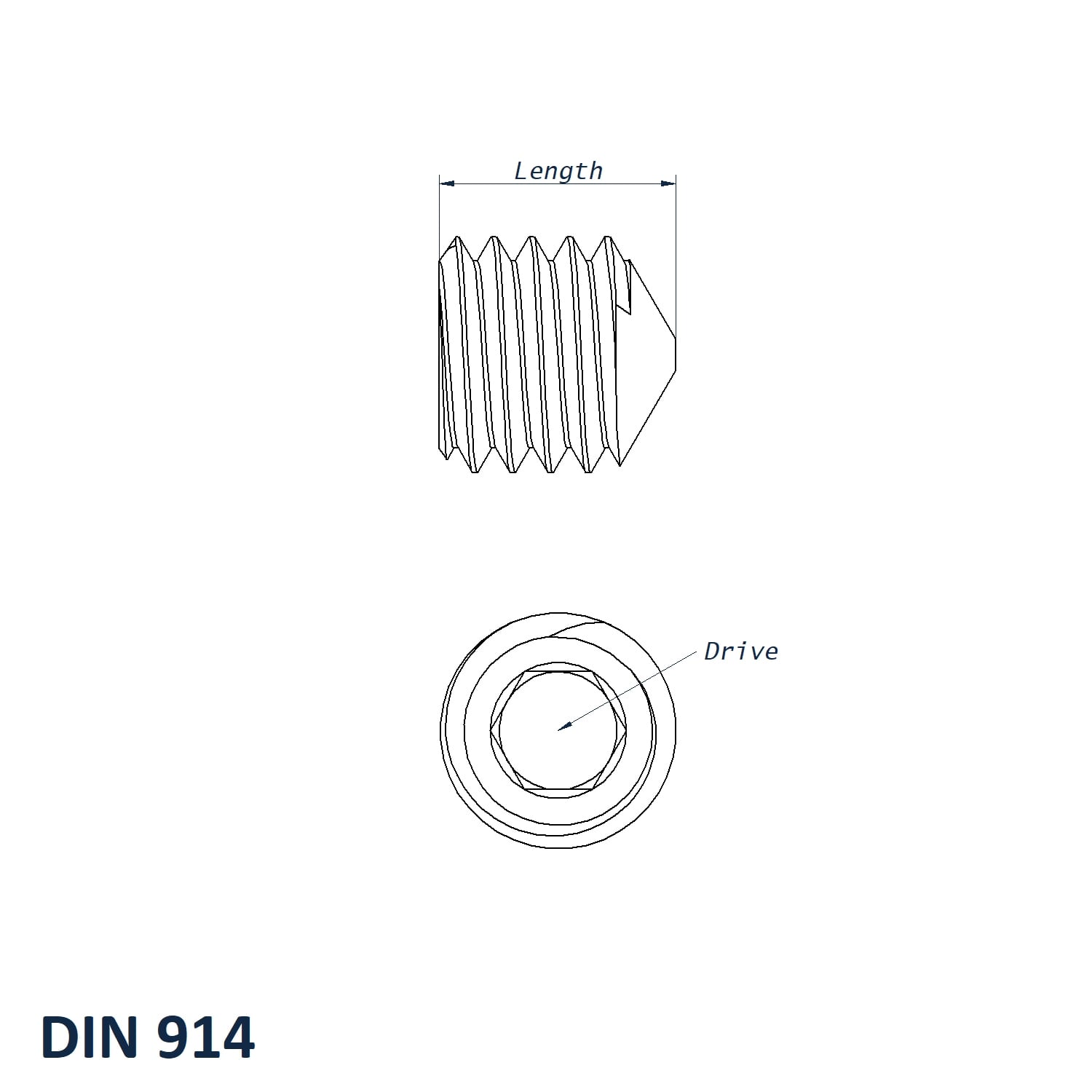 Socket Set Screw Cone Point DIN 914