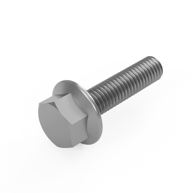 M8 x 55 Fully Threaded Flanged Hex Bolt DIN 6921 A2-70